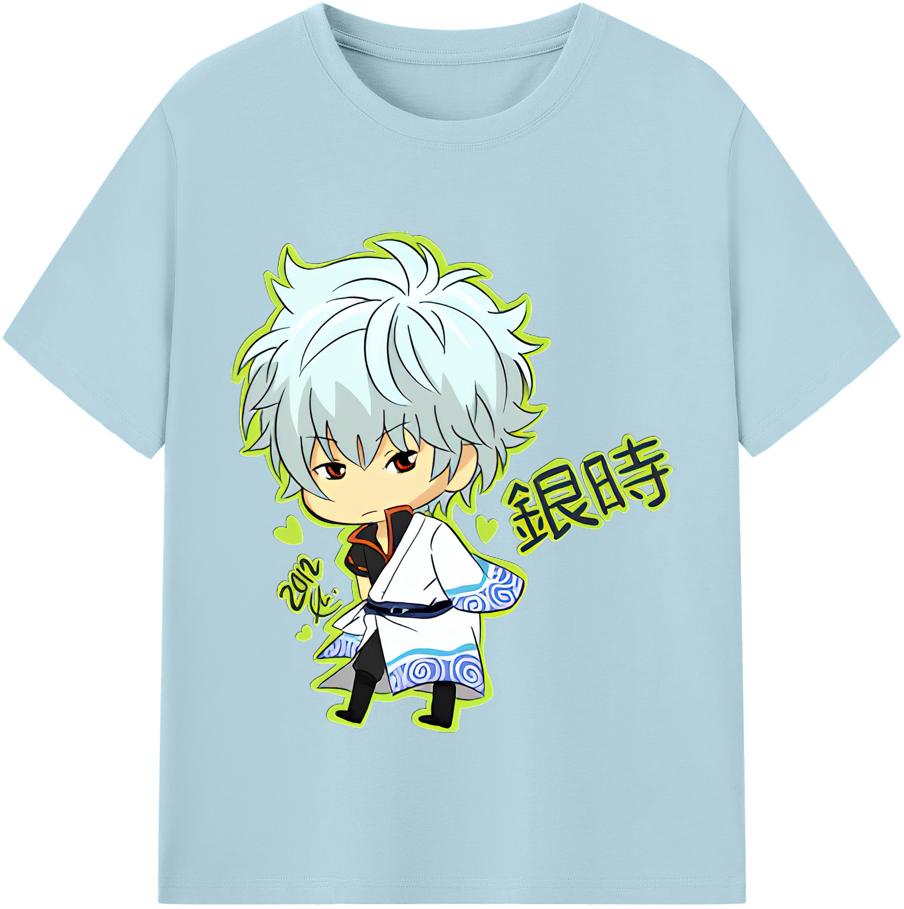 （画像用） ぎんたま 坂田銀時（さかたぎんとき） 神楽 志村新八（しむら しんぱち） GINTAMA Sakata Gintoki Kagura Shimura Shinpachi 綿100％半袖Tシャツ（フロントプリント）
